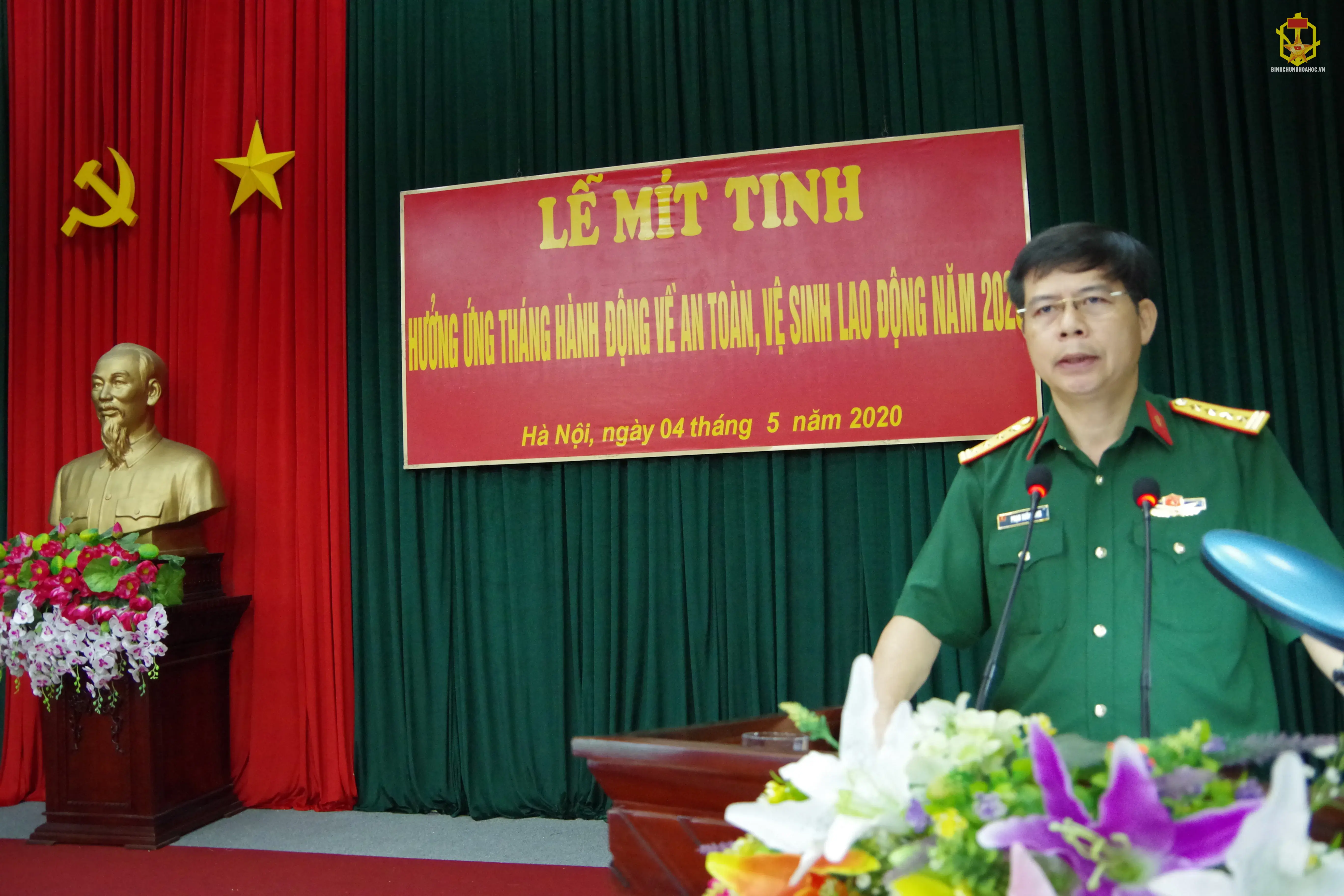 Nhà máy X61 tổ chức Lễ mít tinh Hưởng ứng Tháng hành động an toàn, vệ sinh lao động năm 2020