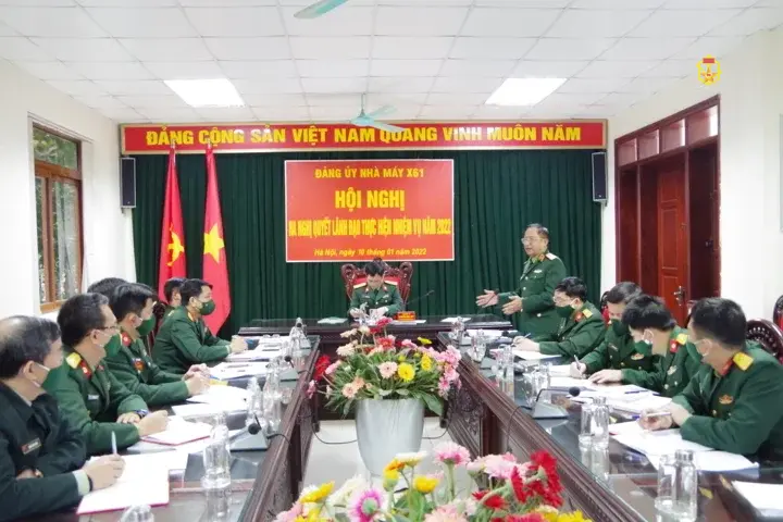 ĐẢNG ỦY NHÀ MÁY X61 RA NGHỊ QUYẾT LÃNH ĐẠO THỰC HIỆN NHIỆM VỤ NĂM 2022