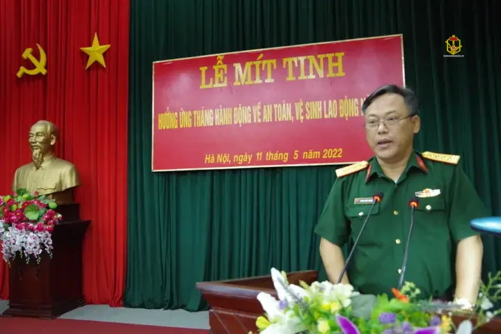 NHÀ MÁY X61 TỔ CHỨC MÍT TINH HƯỞNG ỨNG THÁNG HÀNH ĐỘNG VỀ AN TOÀN, VỆ SINH LAO ĐỘNG NĂM 2022