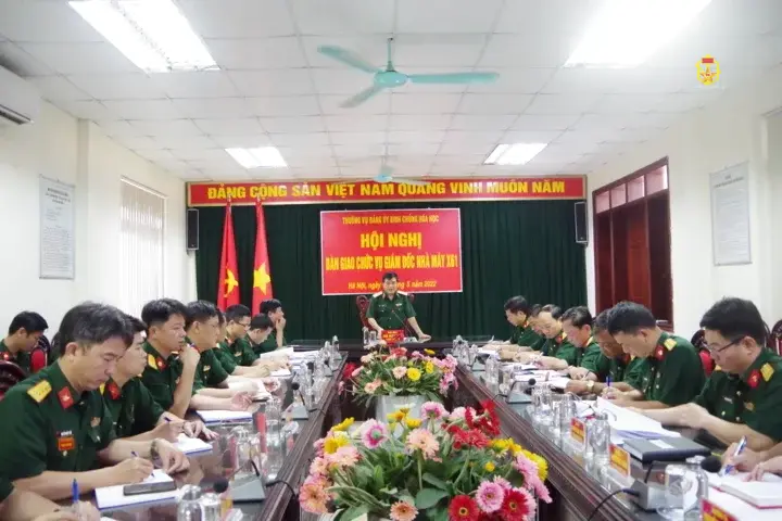 HỘI NGHỊ BÀN GIAO CHỨC VỤ GIÁM ĐỐC NHÀ MÁY X61 BINH CHỦNG HÓA HỌC