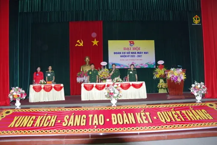 ĐẠI HỘI ĐOÀN CƠ SỞ NHÀ MÁY X61 NHIỆM KỲ 2022 – 2027