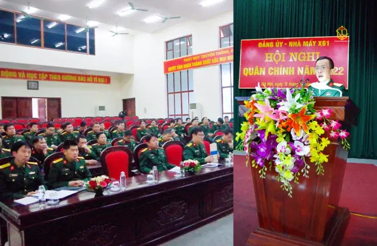 NHÀ MÁY X61 TỔ CHỨC HỘI NGHỊ QUÂN CHÍNH NĂM 2022
