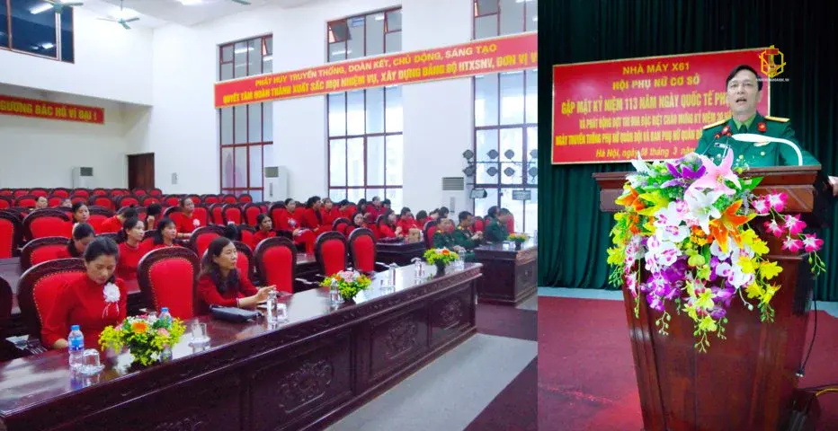 HỘI PHỤ NỮ CƠ SỞ NHÀ MÁY X61 GẶP MẶT KỶ NIỆM 113 NĂM NGÀY QUỐC TẾ PHỤ NỮ 8/3