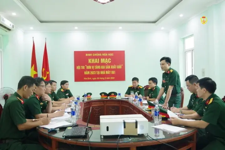 NHÀ MÁY X61 THAM GIA HỘI THI “ĐƠN VỊ TĂNG GIA SẢN XUẤT GIỎI” CẤP BINH CHỦNG NĂM 2023